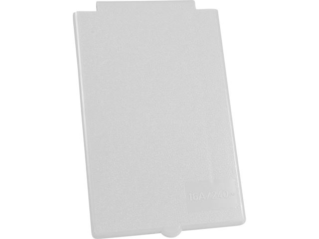 Vippelåg til stikdåse, lysegrå.