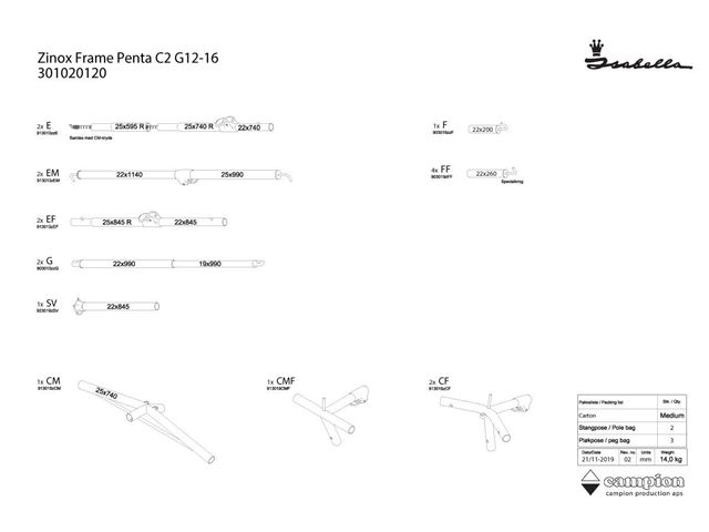 Zinox Stel Penta UniCut C2 12/16 T-Rex